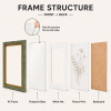 5 Pack Farmhouse Picture Frames 5x7 with 4x6 Mat, Rustic Distressed Wood Style PS Frames, Tempered Glass Front, Tabletop and Wall Mount
