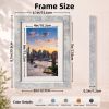 5 Pack Farmhouse Picture Frames 5x7 with 4x6 Mat, Rustic Distressed Wood Style PS Frames, Tempered Glass Front, Tabletop and Wall Mount