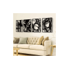 4 Pack Black Abstract Metal Wall Art, Minimalist DÃ©cor Single Line Art Wall DÃ©cor, 3D Textured Metal Wall Sculptures