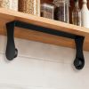 Paper Towel Holder Under Cabinet, Black, Adhesive & Wall Mount, Under Counter Paper Towel Rack for Kitchen and Bathroom, Home and Kitchen Decor