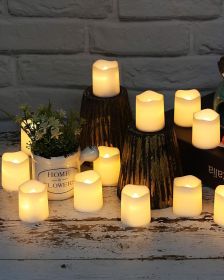 Flameless Votive Candles,Flameless Flickering Electric Fake Candle,24 Pack 200+Hour Battery Operated LED Tea Lights in Warm White for Wedding, Table