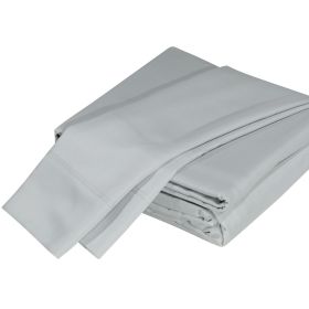 Luxuriously Soft 100% Viscose Derived from Bamboo 3-Piece sheet Set , Oeko-TEX Certified, Twin - Lt Gray