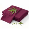 Luxuriously Soft 100% Viscose Derived from Bamboo 5-Piece Sheet Set , Oeko-TEX Certified, Split King - Merlot