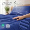 Luxuriously Soft 100% Viscose Derived from Bamboo 4-Piece sheet Set , Oeko-TEX Certified, California King - Indigo