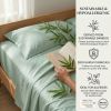 Luxuriously Soft 100% Viscose Derived from Bamboo 4-Piece sheet Set , Oeko-TEX Certified, California King - Seaglass