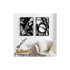4 Pack Black Abstract Metal Wall Art, Minimalist DÃ©cor Single Line Art Wall DÃ©cor, 3D Textured Metal Wall Sculptures