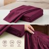 Luxuriously Soft 100% Viscose Derived from Bamboo 4-Piece sheet Set , Oeko-TEX Certified, California King - Merlot