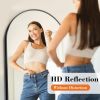DUMOS Arched Full Length Mirror with Stand 64"x21" Floor Standing Aluminum Frame for Bedroom Body Hanging Leaning Modern Simple Home Decor Shatter-pro