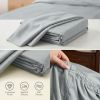 Luxuriously Soft 100% Viscose Derived from Bamboo 4-Piece sheet Set , Oeko-TEX Certified,California King - Lt Gray