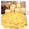 Flameless Votive Candles,Flameless Flickering Electric Fake Candle,24 Pack 200+Hour Battery Operated LED Tea Lights in Warm White for Wedding, Table