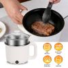 Electric Hot Pot with Steamer 1.8L Mini Portable Hot Pot with 300W 600W Dual Power for Egg Fried Rice Ramen Oatmeal Soup Overheat Protection for Colle