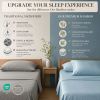 Luxuriously Soft 100% Viscose Derived from Bamboo 4-Piece sheet Set , Oeko-TEX Certified,California King - Sky